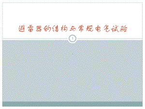 避雷器的基本结构与常规电气试验参考课件.ppt