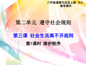 部编版八年级道德与法治上册 维护秩序课件.ppt