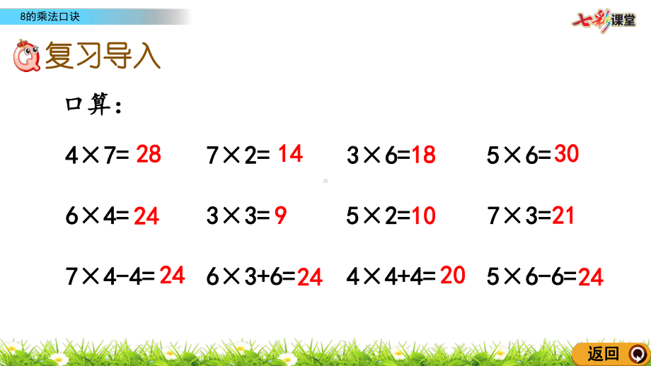 部编人教版二年级数学上册表内乘法(二《63 8的乘法口诀》课件.pptx_第2页