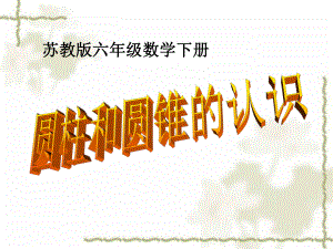 苏教版六年级下册数学第二单元第一课时圆柱和圆锥的认识课件.ppt