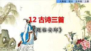 统编版小学语文五年级上册第四单元《12古诗三首 题临安邸》品读释疑课件.pptx