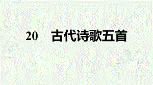 部编版七年级下册语文 第20课 古代诗歌五首 重点练习课后习题课件.ppt