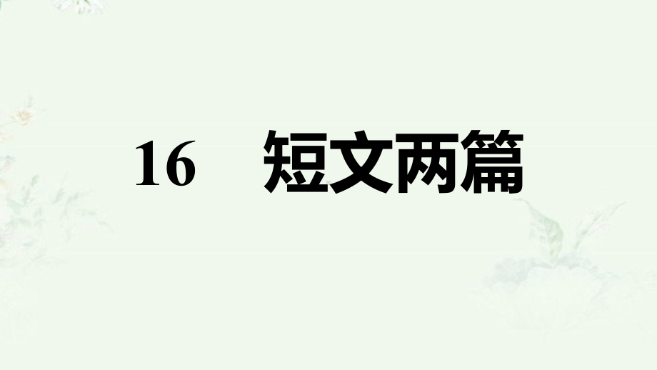 部编版七年级下册语文 第16课 短文两篇 重点练习课后习题课件.ppt_第1页