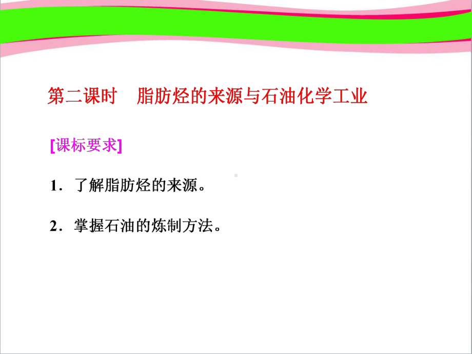 脂肪烃的来源与石油化学工业 省优获奖教学课课 公开课一等奖课件 公开课一等奖课件.ppt_第1页