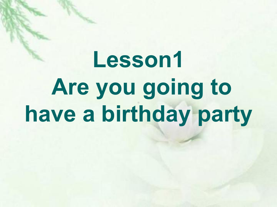 科普版英语六上Lesson 1《Are you going to have a birthday party》课件2.ppt（纯ppt,不包含音视频素材）_第1页