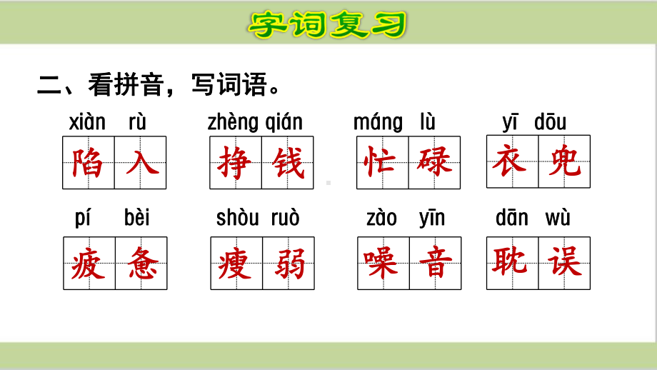 部编人教版五年级上册小学语文第六单元复习课件.ppt_第3页