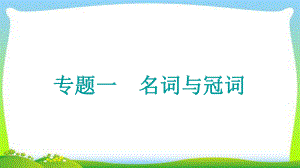 高考英语语法经典复习专题一名词与冠词完美课件.pptx