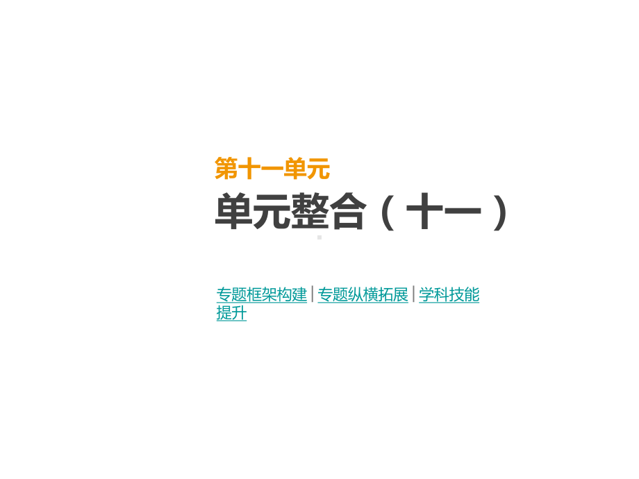 高考人教版历史一轮复习课件：单元整合(十一).pptx_第1页