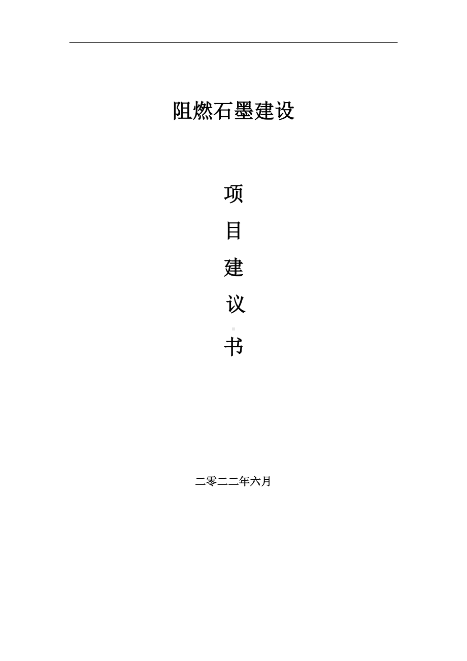 阻燃石墨项目建议书（写作模板）.doc_第1页