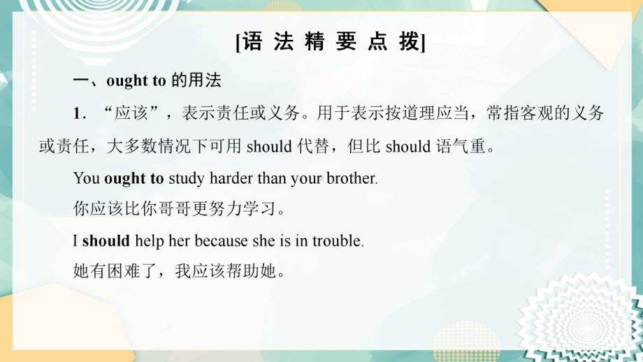 高中英语人教版必修三课件：Unit 2 Section ⅢGrammar-情态动词(Ⅱ).ppt（纯ppt,不包含音视频素材）_第3页