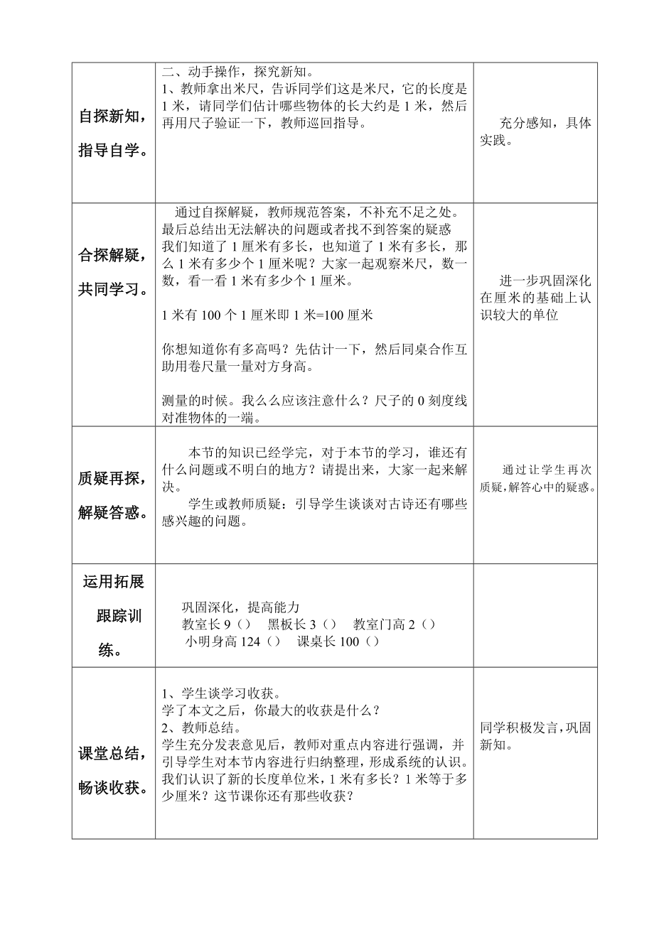 二年级下册数学教案-1.4 认识米｜冀教版(2).doc_第2页