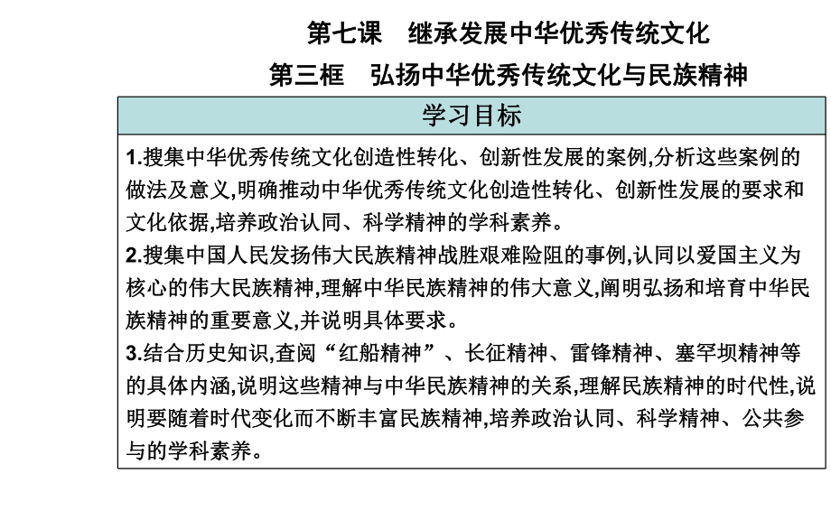 高中政治统编版必修四哲学与文化73弘扬中华优秀传统文化与民族精神课件[2].ppt_第2页