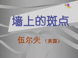 高中语文人教选修之《外国小说欣赏》第一单元：《墙上的斑点》课件.ppt