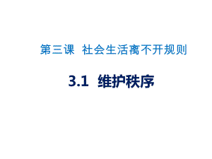 部编版道德与法治八年级上册31 维护秩序课件.pptx