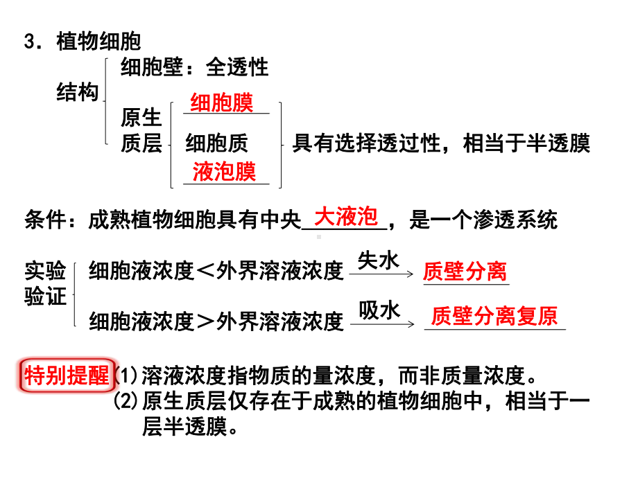 高三生物一轮复习课件 第7讲细胞的物质输入和输出.ppt_第3页