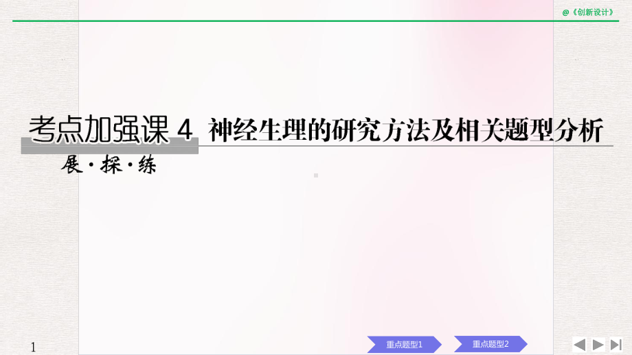 高中生物 考点加强课4 神经生理的研究方法及相关题型分析课件.pptx_第1页