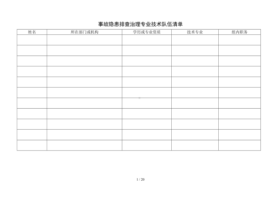 全行业系统通用隐患排查治理手册检查记录表参考模板范本.doc_第1页