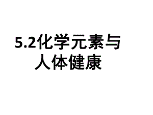 鲁教版(五四制)九年级化学 52化学元素与人体健康课件.ppt