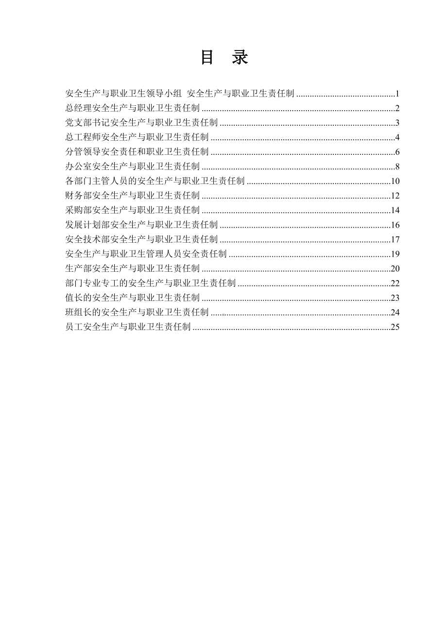 企业公司安全生产与职业卫生责任制范本参考模板范本.doc_第1页