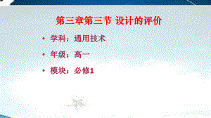 高中通用技术《设计的评价》优质教学课件设计(02).pptx