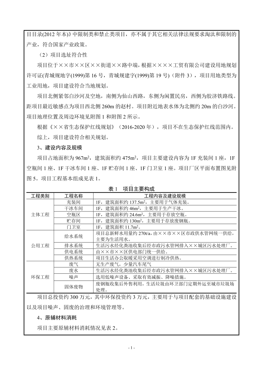 气体充装项目建设项目环境影响报告表参考模板范本.doc_第2页