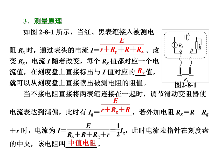 高中物理电学实验《多用电表的原理、练习使用多用电表》复习课件.ppt_第3页