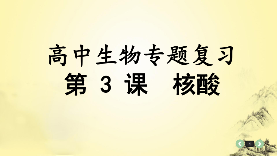 高三一轮生物专题复习课件3：核酸.pptx_第1页