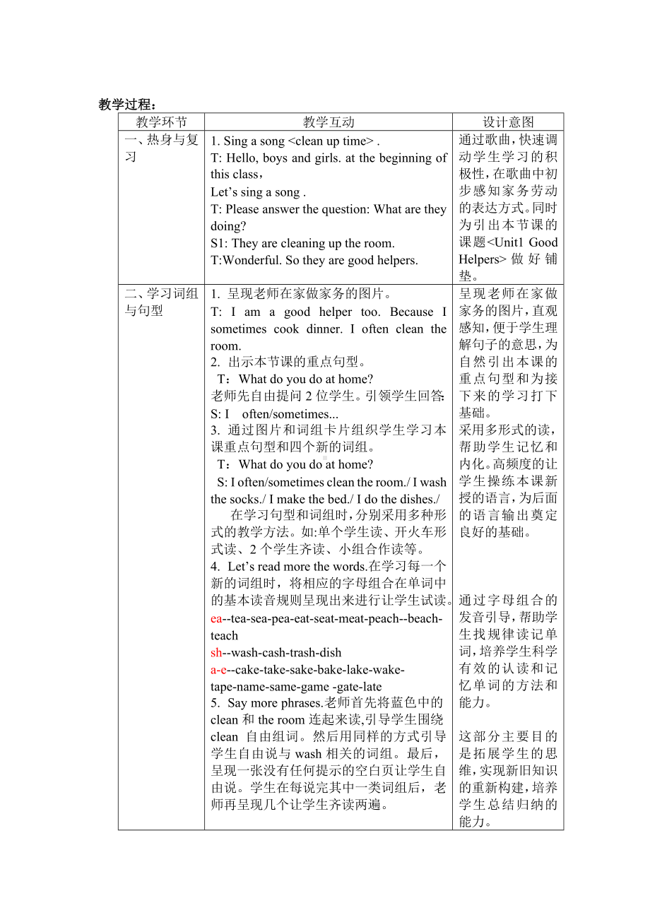 五年级下册英语教案-Unit1 Good Helpers重大版 (2).docx_第2页