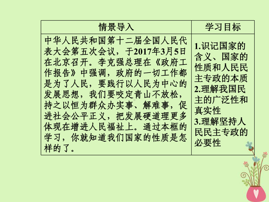 高中政治第1单元公民的政治生活第一课第一框人民民主专政本质是人民当家作主课件新人教版必修2.ppt_第3页