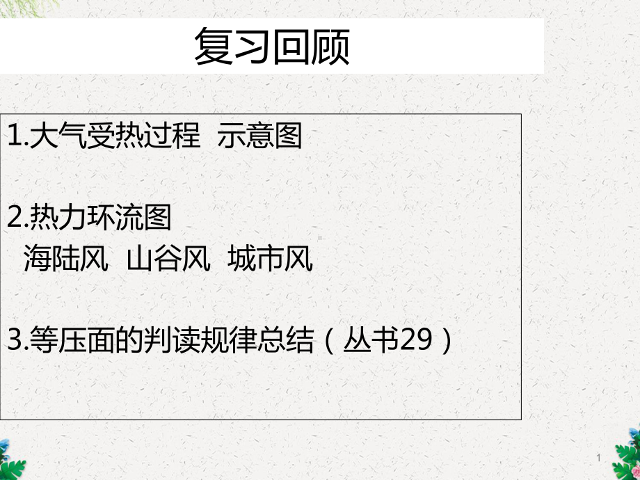 高中地理必修一大气的水平运动 风课件.ppt_第1页