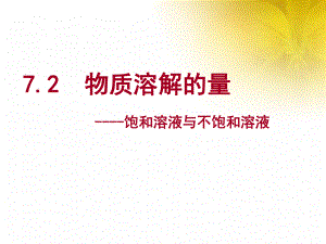 鲁教版饱和溶液与不饱和溶液课件.ppt