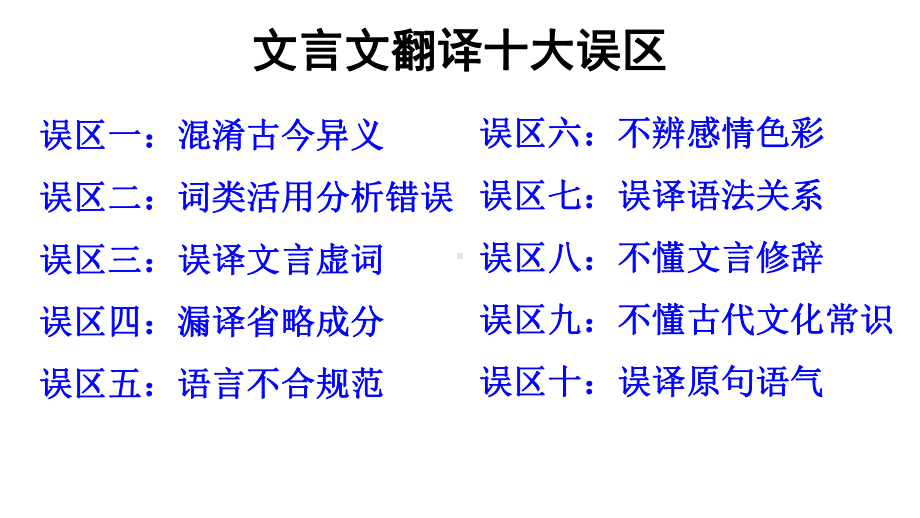 高考一轮复习《高考文言文翻译-典型错误分析与应对策略》课件.pptx_第3页