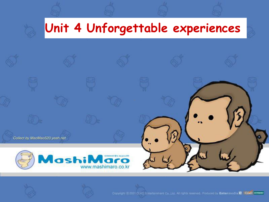 高一英语Unit4 unforgettable experience 新课标 人教版课件.ppt（纯ppt,不包含音视频素材）_第1页