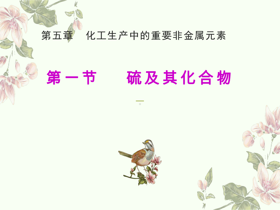 高一下期新人教版化学必修第一节硫及其化合物张课件.ppt_第1页