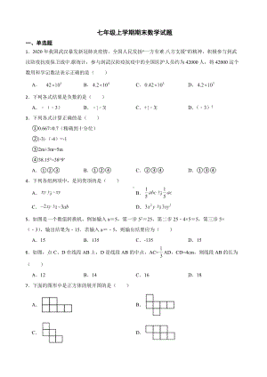 黑龙江省牡丹江市林口县2022年七年级上学期期末数学试题（附答案）.pdf