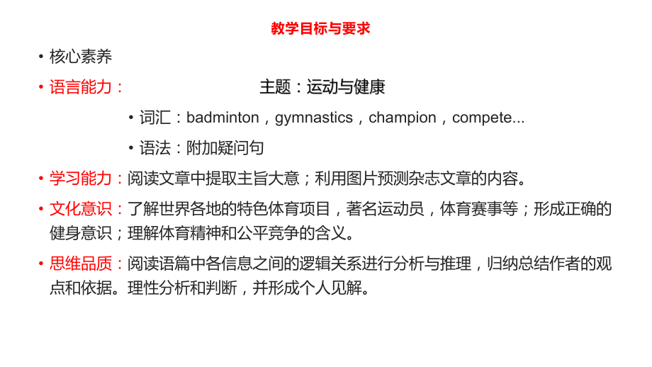 高中英语 新人教版必修一Unit 3 Sports and Fitness： Texts +Grammar课件.pptx（纯ppt,不包含音视频素材）_第3页