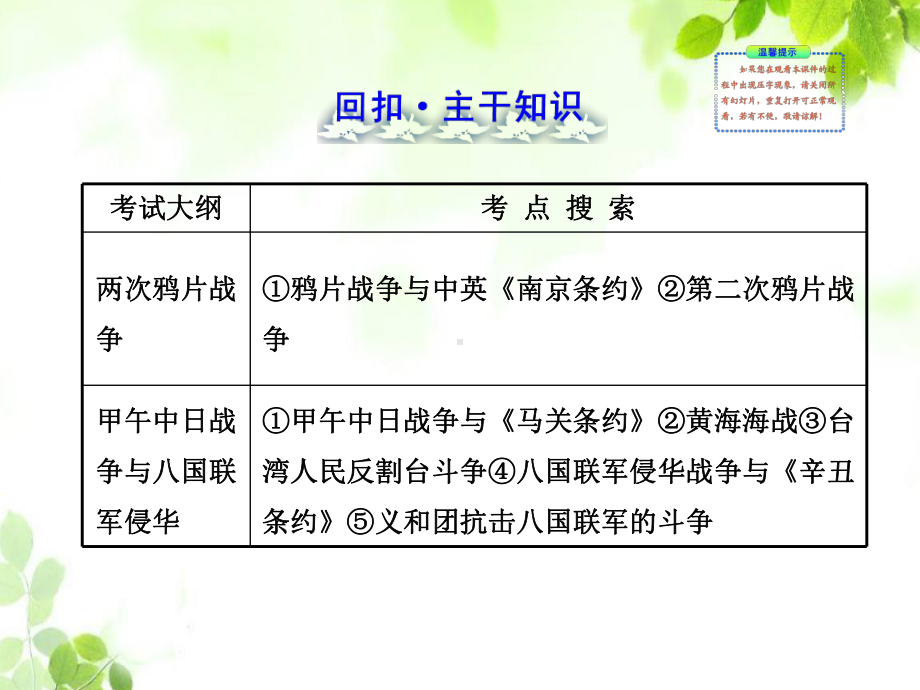 高三历史一轮复习课件41从鸦片战争到八国联军侵华(必修1).ppt_第2页