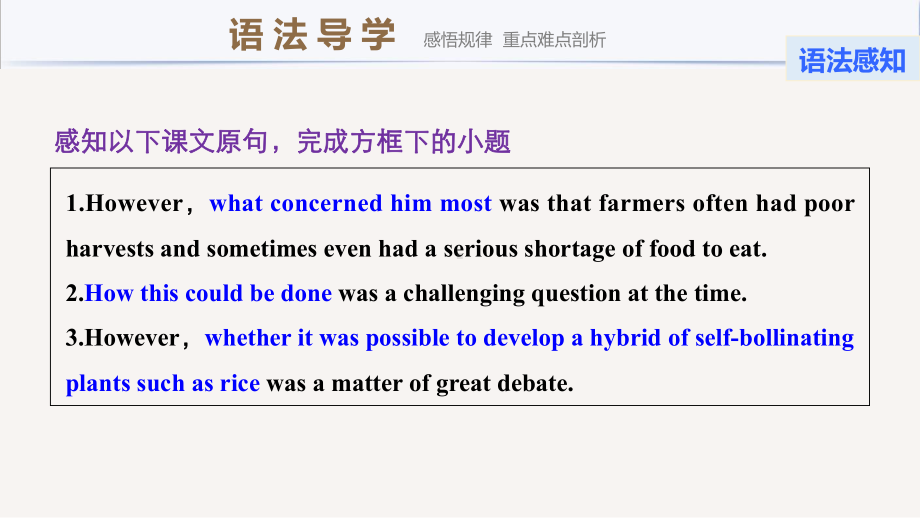 高中英语人教版新教材选择性必修一Unit 5 Period Three Grammar—Subject clauses课件.pptx_第3页