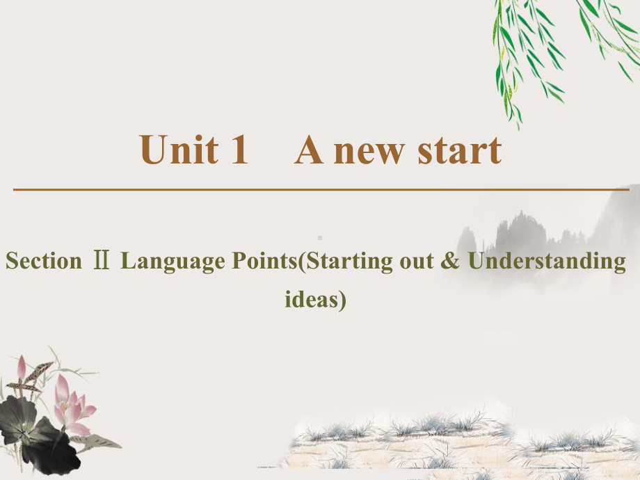 高中英语《A new start》Section Ⅱ课件.pptx_第1页