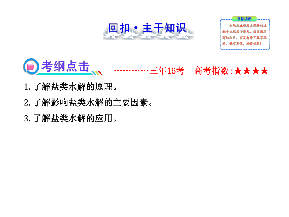 高三化学一轮复习课件：盐类的水解.ppt_第2页