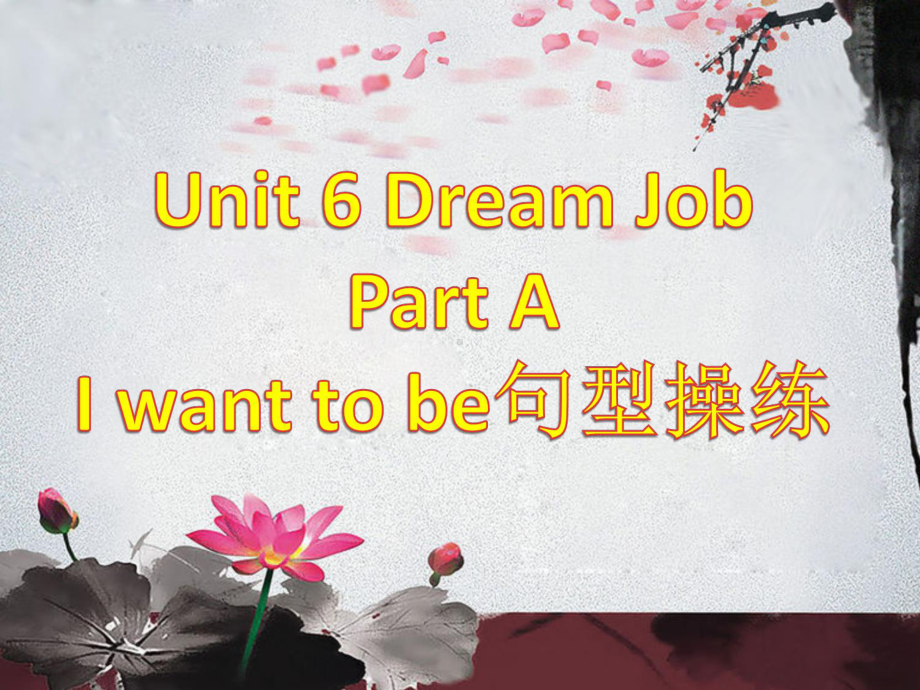 Unit-6-Dream-Job-part-A-I-want-to-be句型操练-优质公开课-闽教三起6下课件.ppt（纯ppt,不包含音视频素材）_第1页