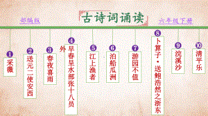 [部编版]六年级语文下册古诗词诵读课件.pptx