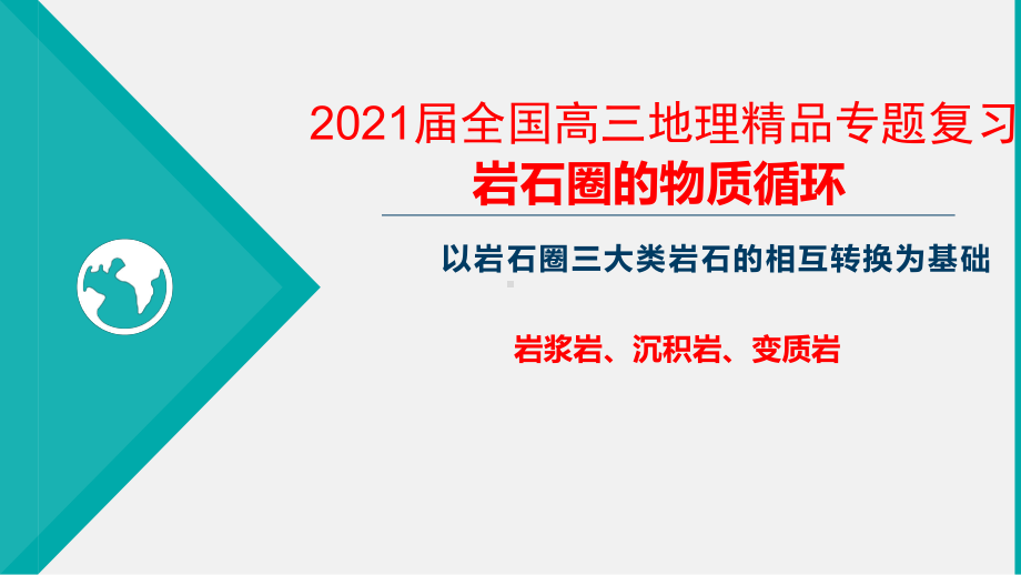 2021届全国高三地理专题复习：岩石圈的物质循环课件.pptx_第1页