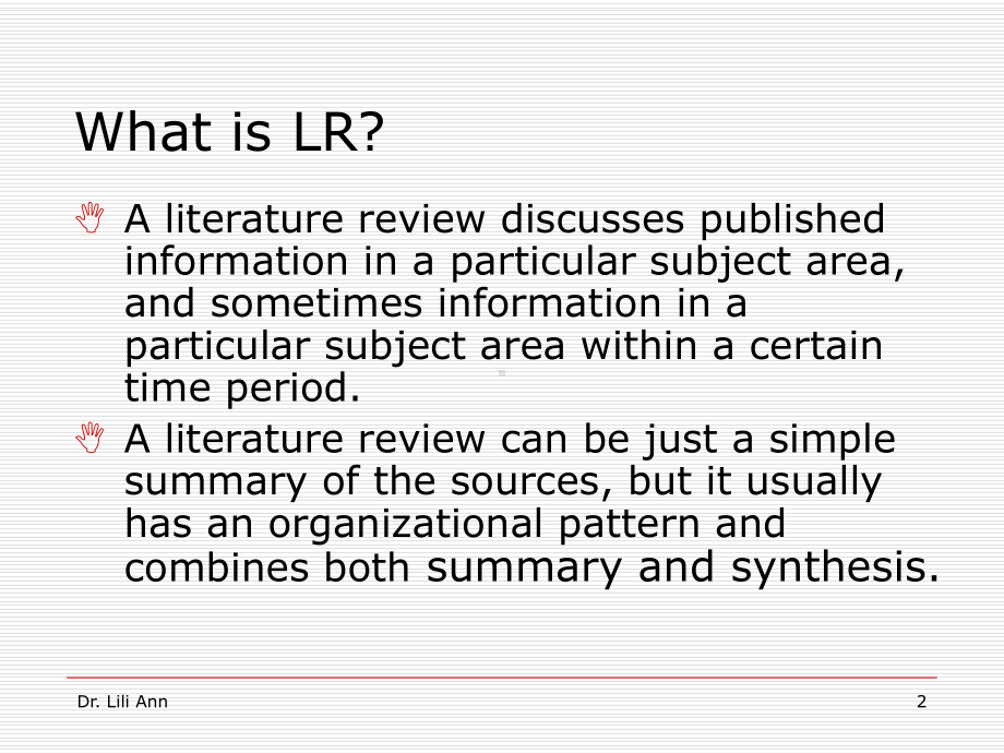 LITERATURE-REVIEW文献综述优秀课件.ppt_第2页