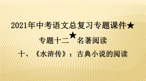 2021年中考语文总复习专题课件★-★专题12-10、《水浒传》：古典小说的阅读.ppt