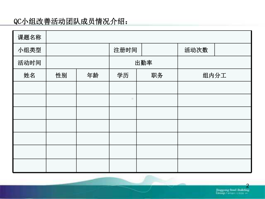 QC小组改善活动成果报告(模版)课件.ppt_第2页