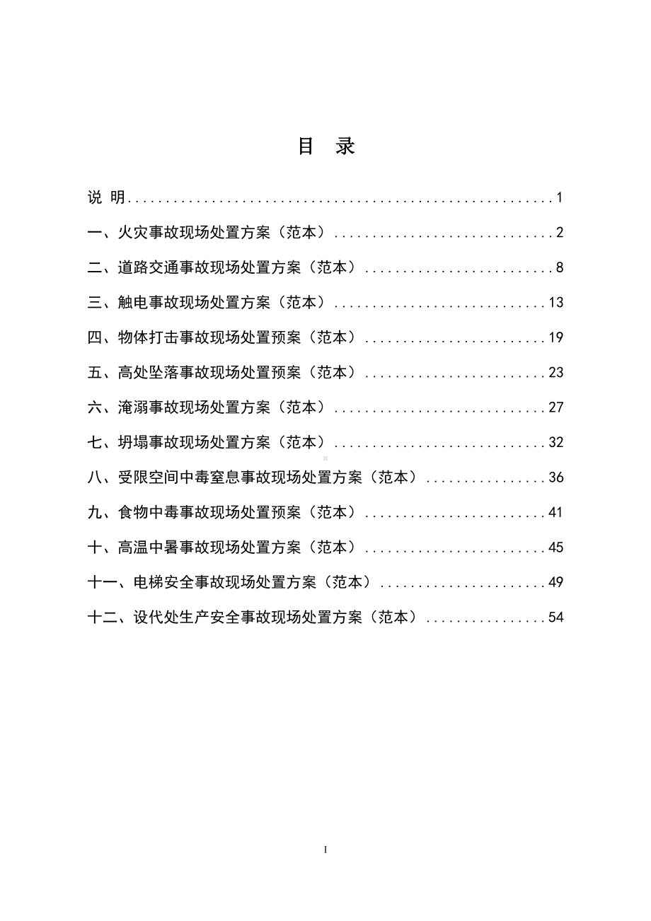 常用现场处置方案范本汇编参考模板范本.doc_第1页