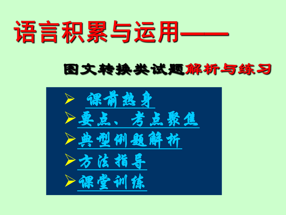 《中考语文复习语言积累与运用-转换》课件.ppt_第1页