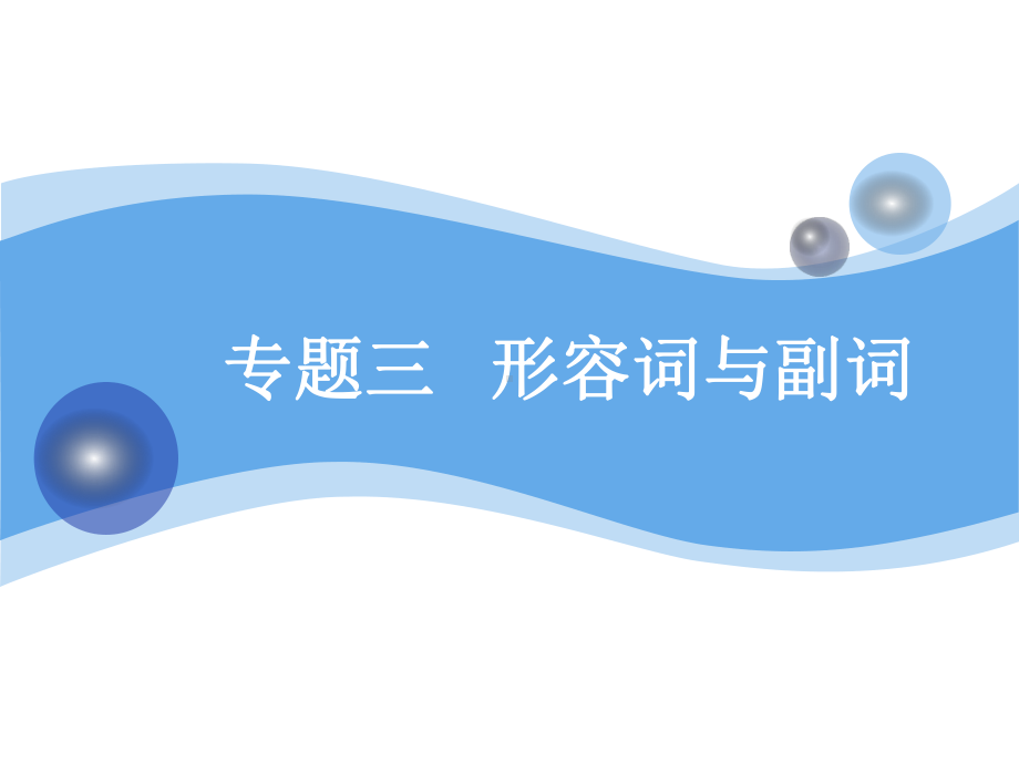 2020高考英语一轮复习外研新课改省份专用课件：语法+专题三+形容词与副词.ppt_第1页