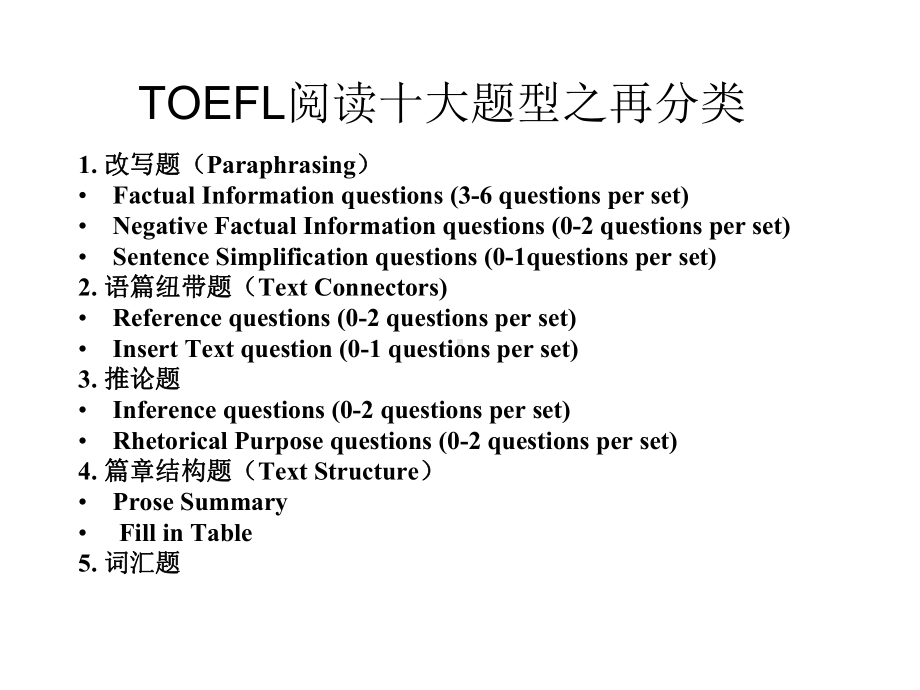 TOEFL阅读理解之十大题型课件.ppt_第2页